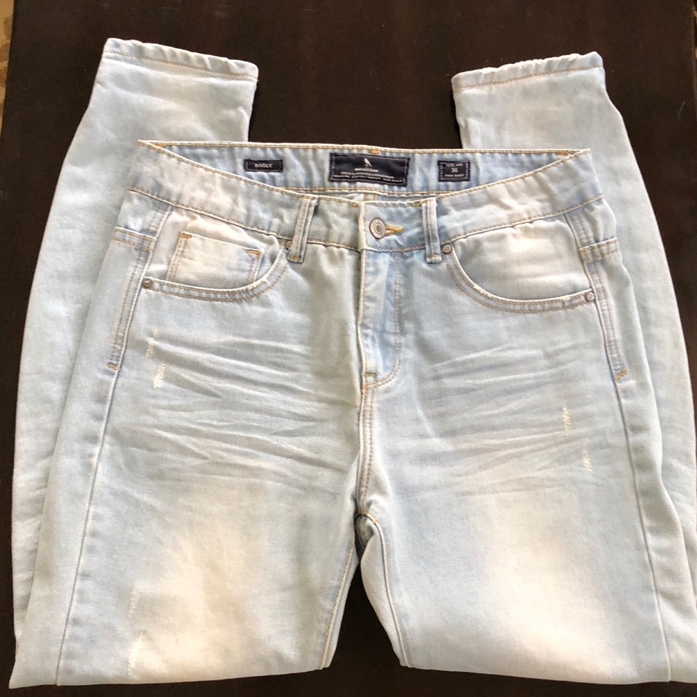 European “Medicine” Light Washed Skinny Jeans